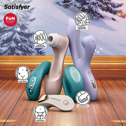 SATISFYER Premium Joulukalenteri 2026 Love Express, avattava joulukalenteri, sisältää yllätyksiä ja lahjoja joulun aikaan.