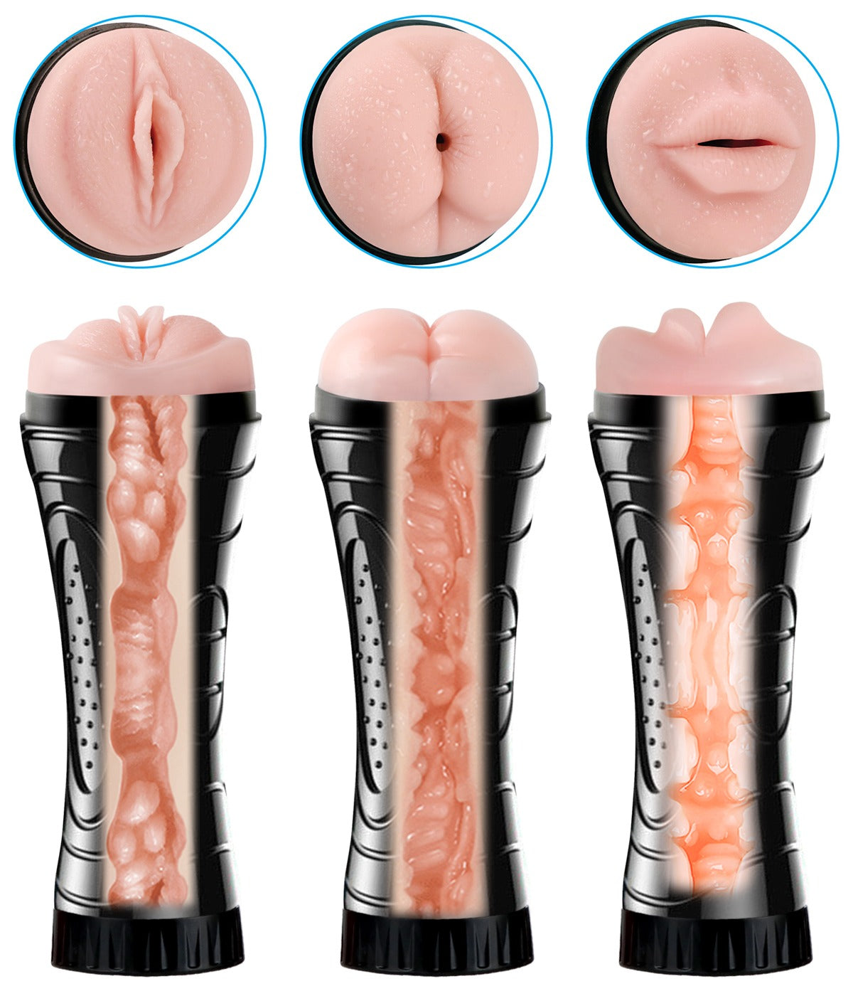 Pleasurez SUU masturbaattori miesten seksilelu, realistinen ja pehmeä kumipinnan kanssa, ihanteellinen seksuaaliseen nautintoon.