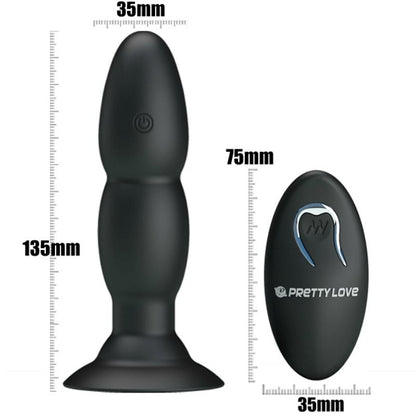 Pyöreä anaali-plugi PRETTY LOVE -merkkinen anaalitappi, tyylikäs ja ergonominen seksilelu anaalisiin kokemuksiin.