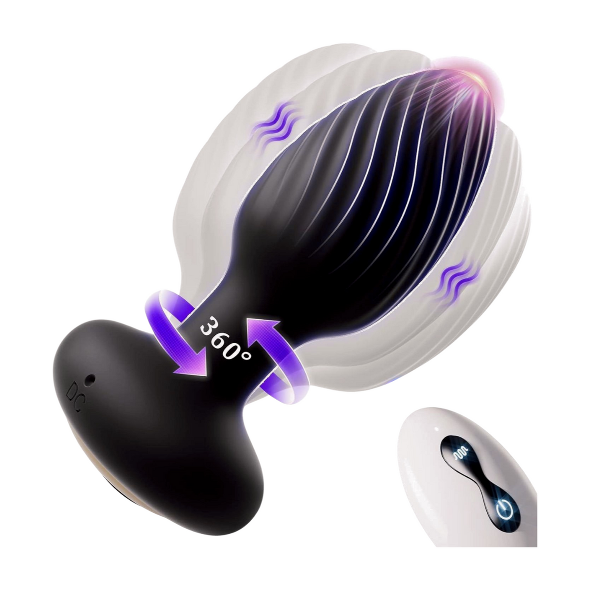 Pleasurez Anaalitappi Orbit, musta ja silikoninen, näkyy kuvassa, sopii anaalikäyttöön ja tarjoaa miellyttävän kokemuksen.
