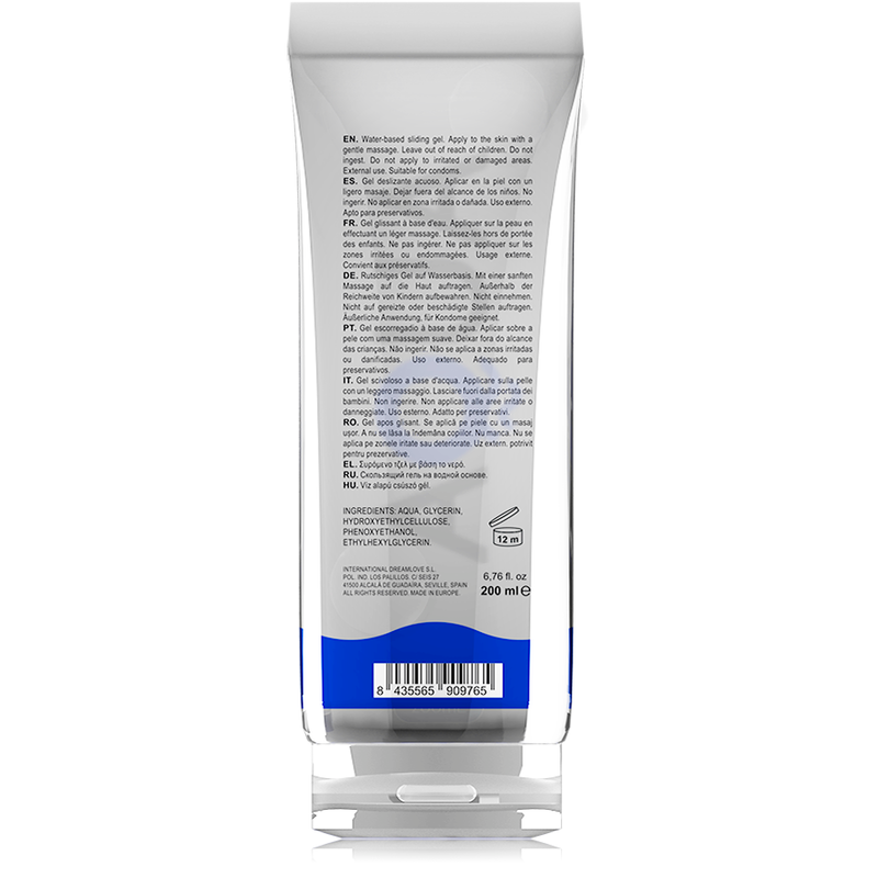 AQUA-liukuvoide 200 ml, vesipohjainen liukuvoide purkissa, sopii intiimiin käyttöön ja lisää miellyttävää kokemusta.