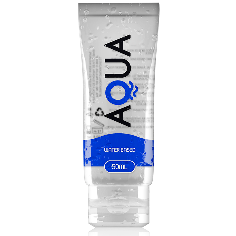 AQUA-liukuvoide 50ml, vesipohjainen liukuvoide, purkki näkyvissä, sopii intiimiin käyttöön.