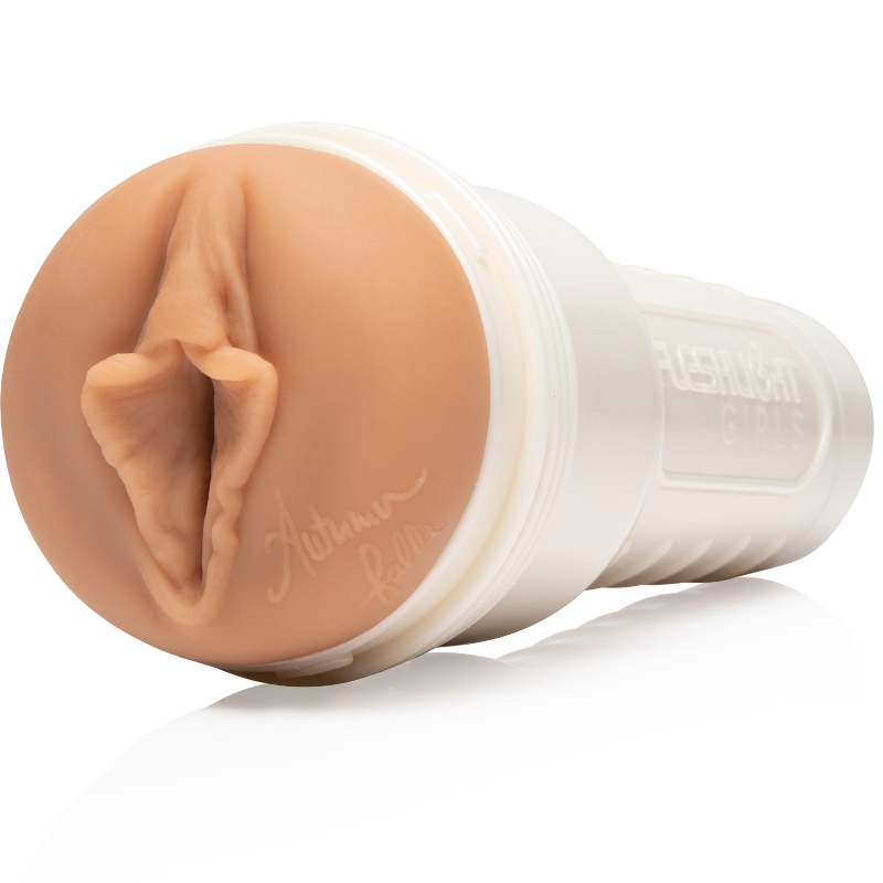 Fleshlight Girls Autumn Falls -masturbaattori, realistinen pehmeä sisus ja kuvio, naisaiheinen seksilelun kuva.