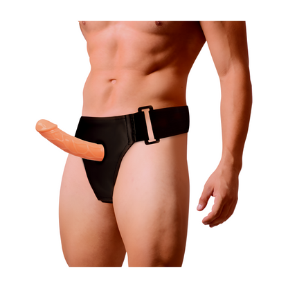 HARNESS ATTRACTION Blake penisjatke strap-on-harness, 15,5 cm, realistinen penisjatke ja säädettävä hihna, seksilelu.