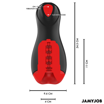 JAMYJOB Core-X automaattinen masturbaattori miesten seksilelu, realistinen ja pehmeä tekstuuri, kuvassa edestä nähtävissä.