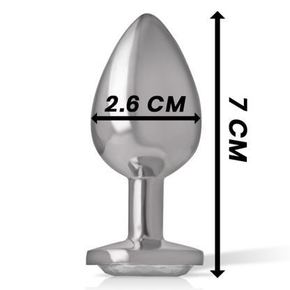 INTENSE Crystal Silver anaaltappi, kiiltävä hopeanvärinen silikoninen anaalitappi, pehmeä ja joustava seksilelu.