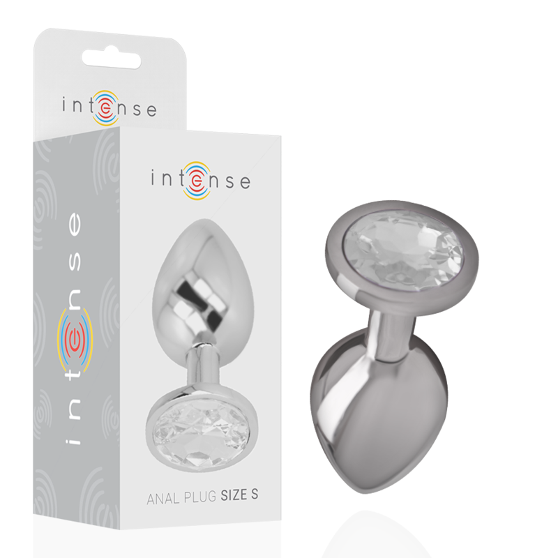 INTENSE Crystal Silver anaalitappi, hopeanvärinen, sileä ja ergonominen seksilelu, tarkoitettu anaalikäyttöön.
