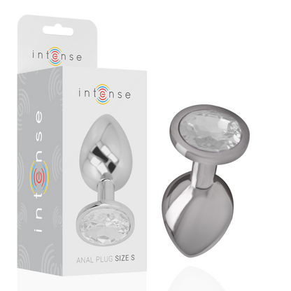 INTENSE Crystal Silver anaalitappi, hopeanvärinen, sileä ja ergonominen seksilelu, tarkoitettu anaalikäyttöön.