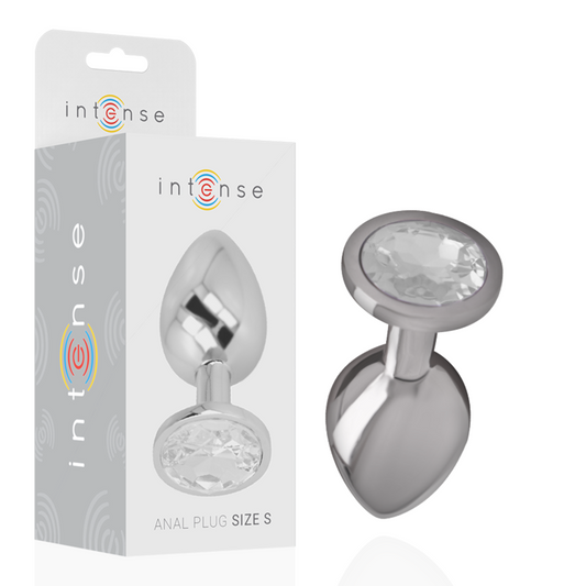INTENSE Crystal Silver anaalitappi, hopeanvärinen, sileä ja ergonominen seksilelu, tarkoitettu anaalikäyttöön.