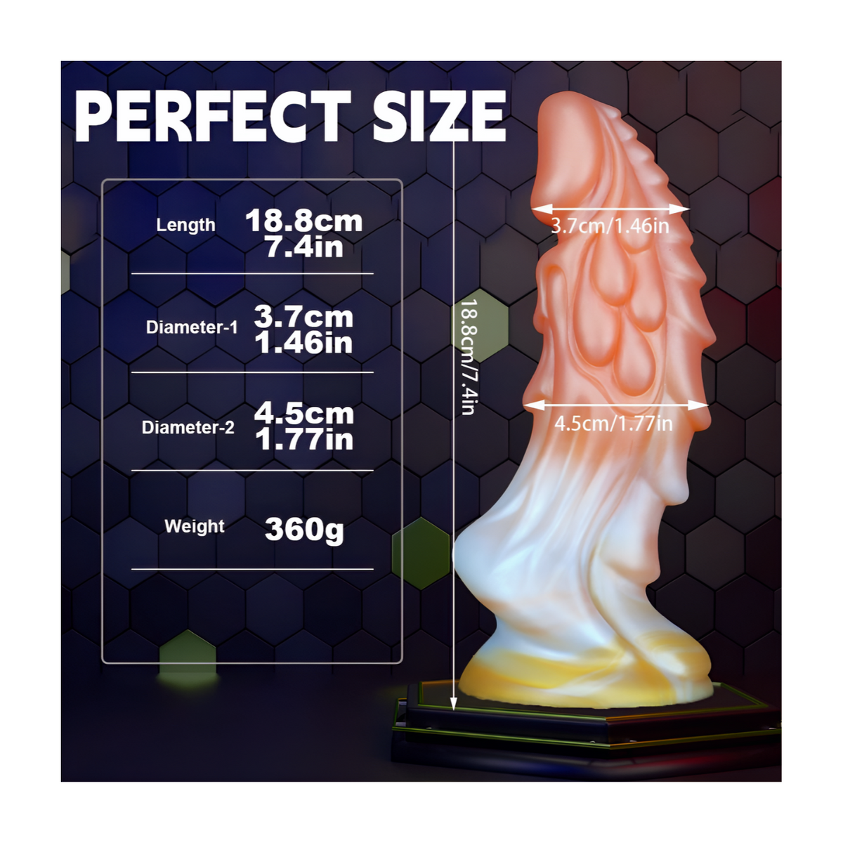 Musta ja valkoinen dildo DILDO FANTASIA PLEASUREZ-merkkiseltä dildo-tuotteelta, yksityiskohtainen ja realistinen ulkonäkö