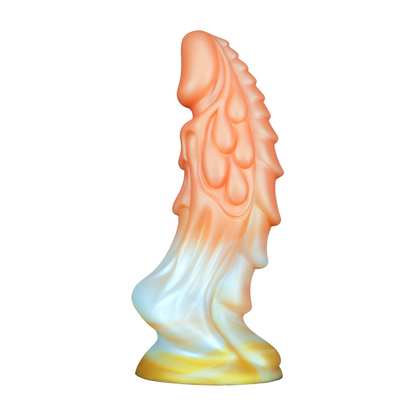 Mustan ja valkoisen Pleasurez Dildo Fantasia -dildo, realistinen ja värikäs seksilelu.