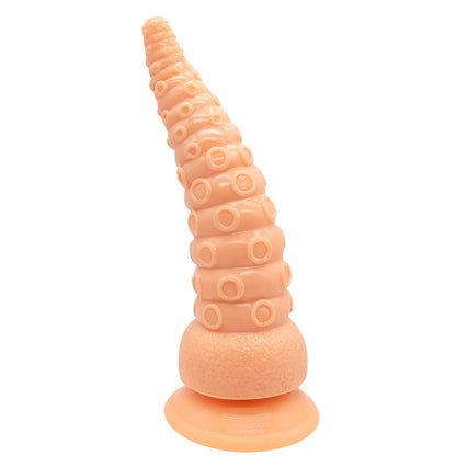 Mustavalkoinen dildo Lonkero Kiss Pleasurez -merkiltä, realistinen muoto ja pehmeä tekstuuri.