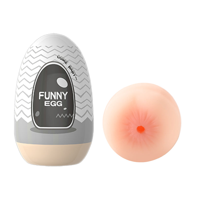 PLEASUREZ Funny Egg -miesten seksilelu, sininen, realistinen masturbaattori, hauska ja miellyttävä käyttökokemus.