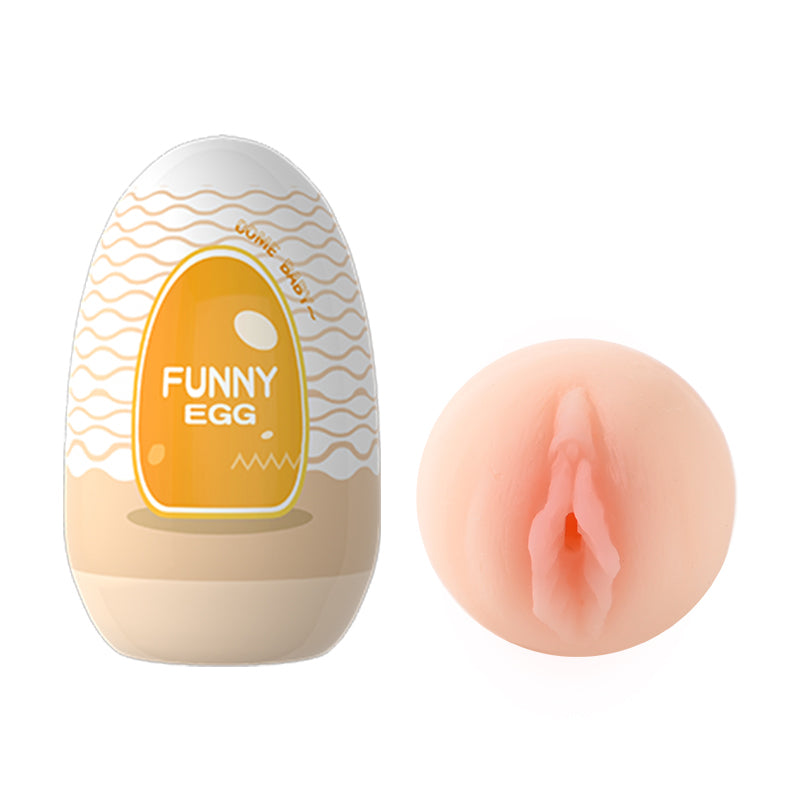 Punainen PLEASUREZ Funny Egg -miehen seksilelu, masturbaattori, pehmeä ja joustava, muotoiltu nautintoa varten.