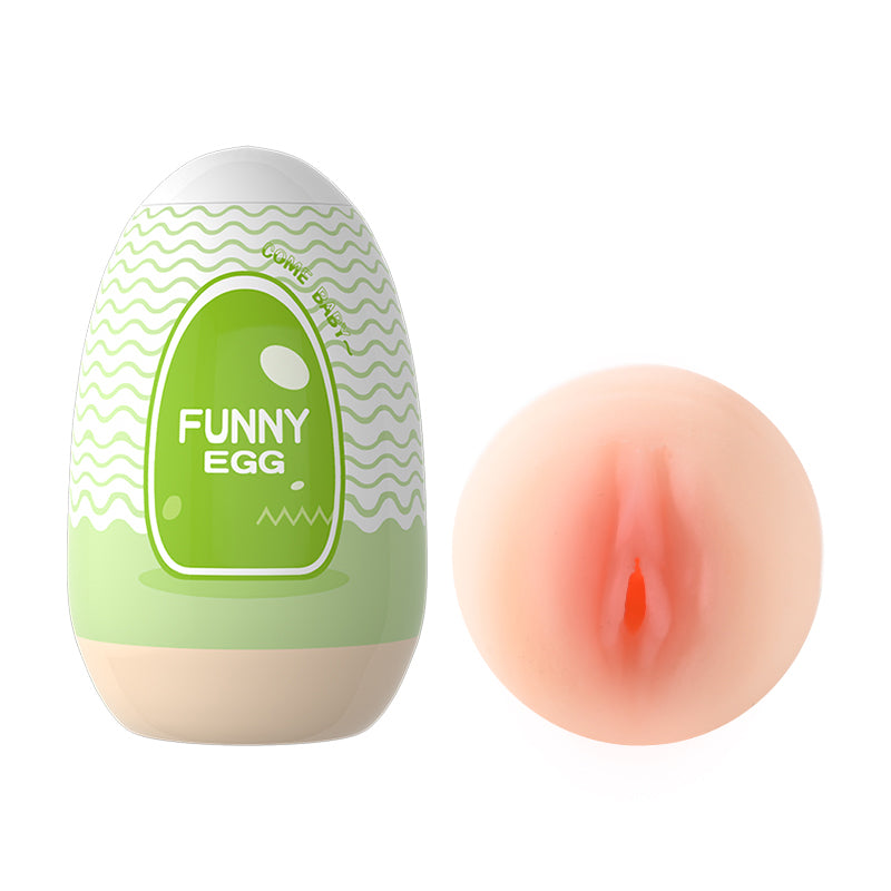 Sininen FUNNY EGG PLEASUREZ miesten seksilelu masturbaattori, hauska ja realistinen seksituote miesten nautintoon.