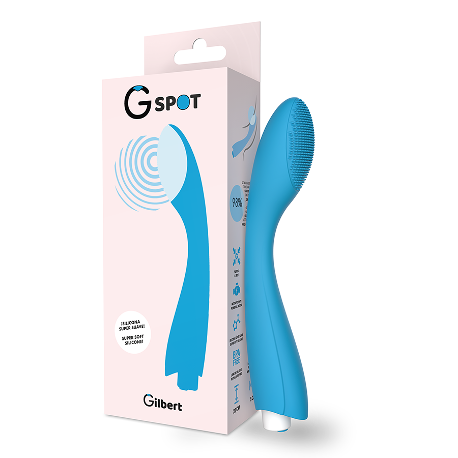 G-PISTE VIBRAATTORI GILBERT G-SPOT naisten seksilelu, joustava ja värikäs G-piste vibraattori kuva.