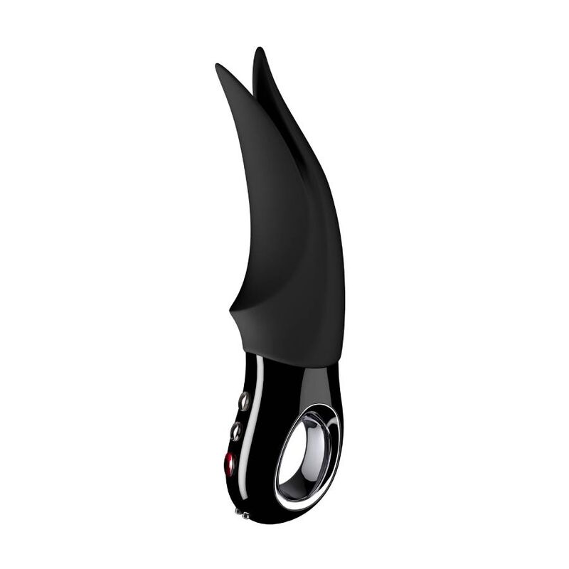 Black FUN FACTORY VIBRAATTORI VOLTA vibrator with textured surface and ergonomic design for enhanced pleasure.