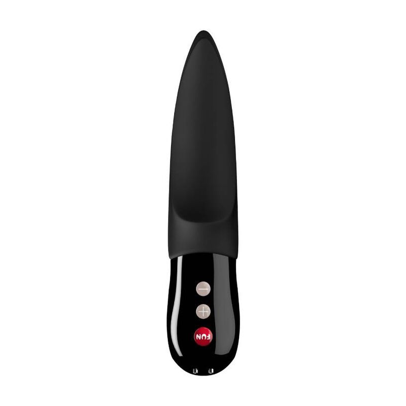 Black Fun Factory Volta vibrator with sleek design, featuring a smooth surface and ergonomic shape for targeted stimulation.