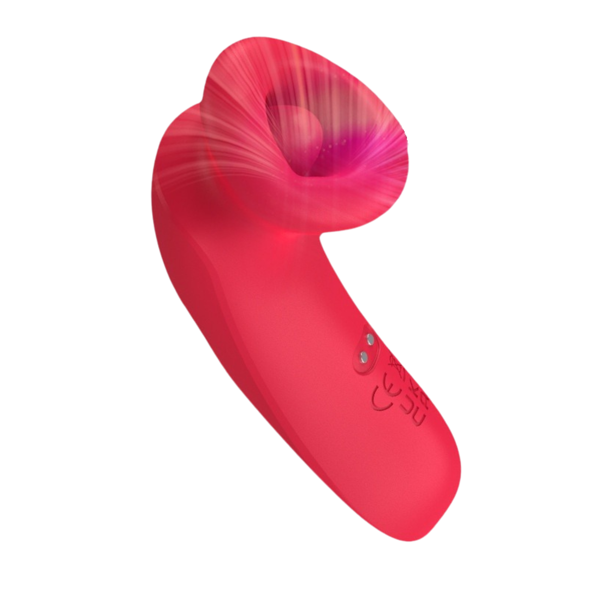 Pleasurez IMU Kiss clitoral vibrator with sleek design, showcasing smooth surface and compact size for targeted stimulation.