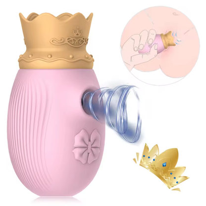 Punainen PLEASUREZ Klitoriskiihotin Royal naisten seksilelu, pehmeä ja ergonominen klitoriksen stimulaatioon.