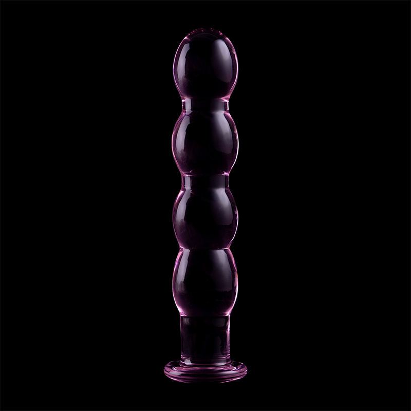 Lasinen NEBULA Dildo Nebula 10, pinkki, kirkas dildo kuvassa, tarkka ja tyylikäs seksilelu.