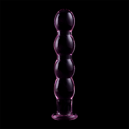 Lasinen NEBULA Dildo Nebula 10, pinkki, kirkas dildo kuvassa, tarkka ja tyylikäs seksilelu.