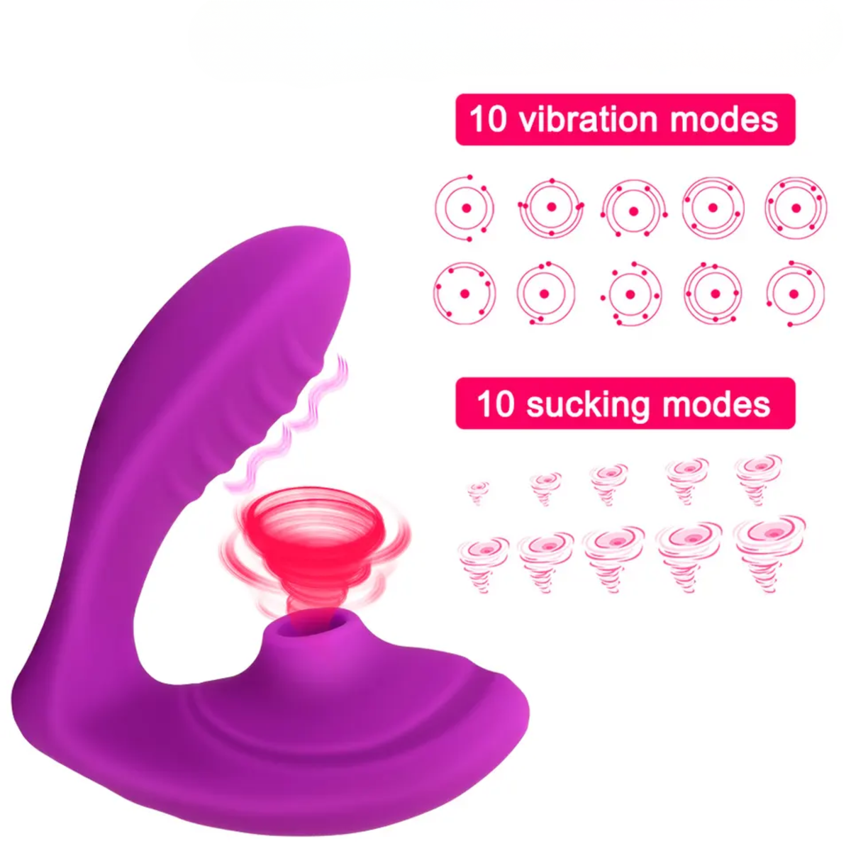 Pleasurez PARISKUNTA VIBRAATTORI FLEX naisten seksilelu, vaaleanpunainen, joustava ja ergonominen seksiväline.