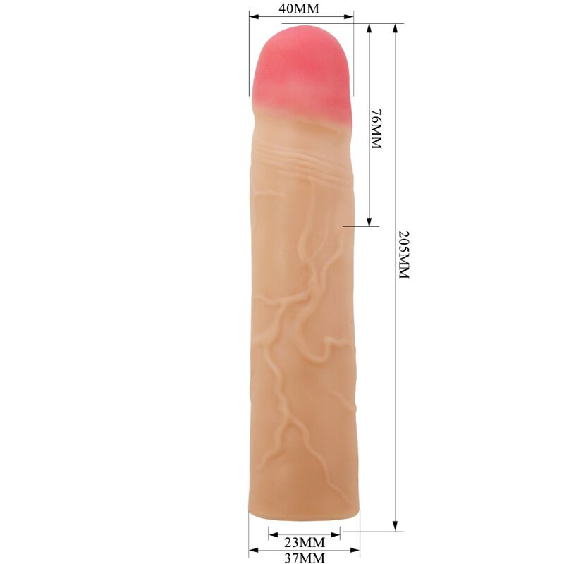 Realistinen Kylian penisjatke Pretty Love -penisjatke, kuvassa näkyy yksityiskohtainen ja aito ulkonäkö.