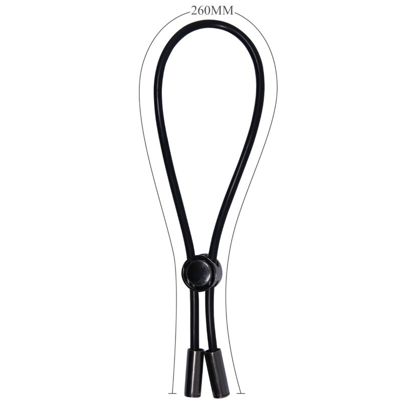 Miesten seksilelun Penisrengas Lasso Pretty Love, elastinen ja kestävä seksiväline, kuvassa läpinäkyvä penisrengas lasso.