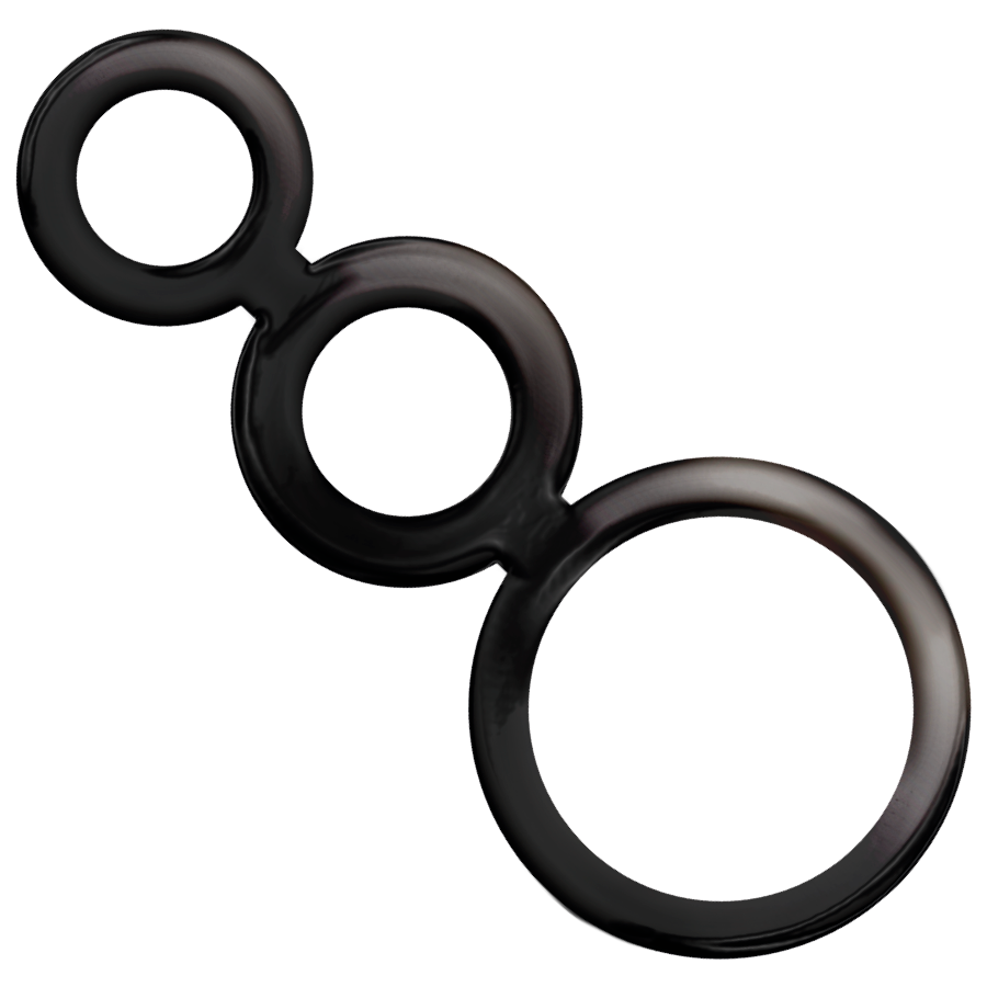 Musta penisrengassetti ADDICTED TOYS - laadukas ja mukava penis rengas parantamaan erektiota ja kestävyyttä.