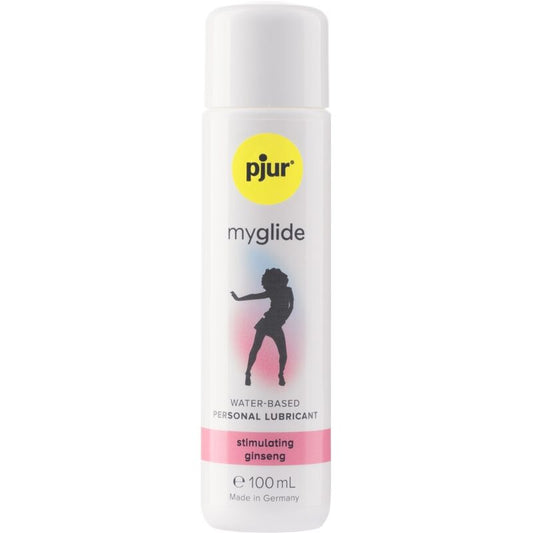 Lämmitettävä pjur MyGlide liukuvoide 100ml, silkkinen ja miellyttävä kosketus, sopii intiimiin käyttöön.