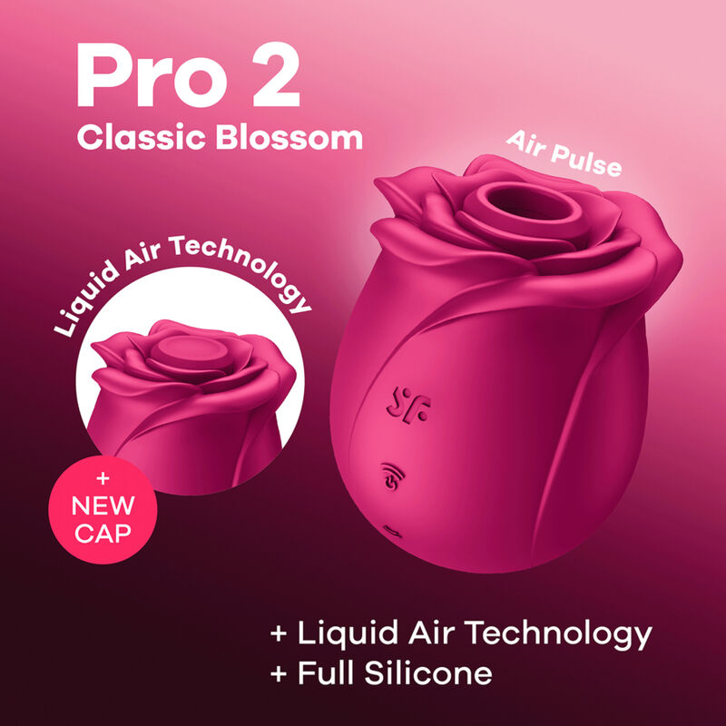 Satisfyer PRO 2 Blossom naisten seksilelu, joustava ja käteen sopiva, vaalea väri, käytönäkymä.