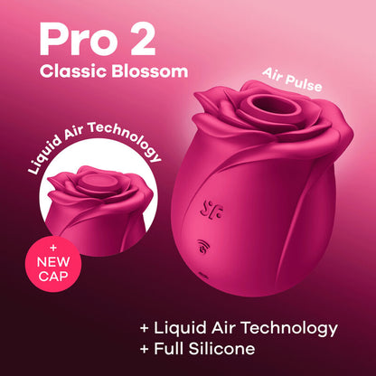 Satisfyer PRO 2 Blossom naisten seksilelu, joustava ja käteen sopiva, vaalea väri, käytönäkymä.