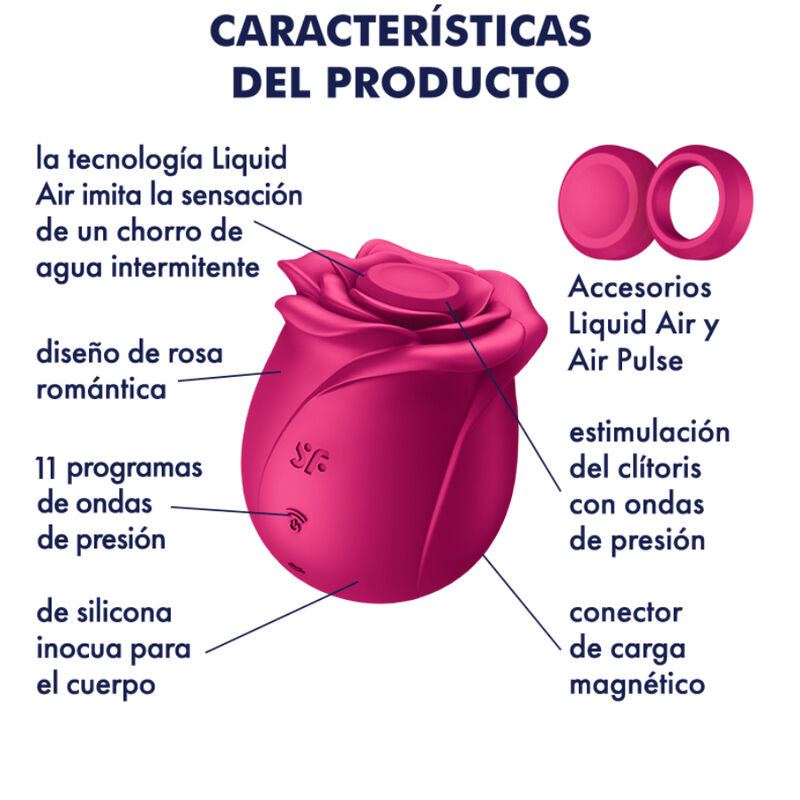 Naisten SATISFYER PRO 2 BLOSSOM seksilelu, pehmeä muotoilu ja ergonominen design, näkyvissä kuvassa.