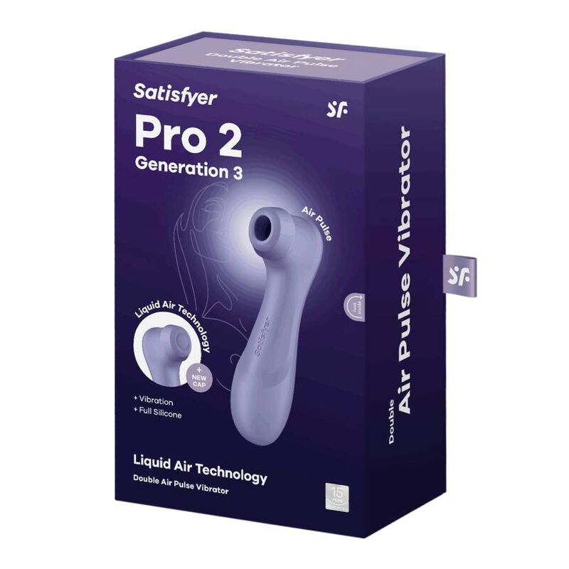 Satisfyer PRO 2 GEN 3 women's sex toy in sleek design, showcasing its ergonomic shape and user-friendly features.