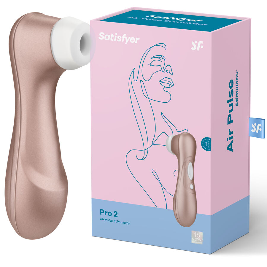 Satisfyer PRO 2 naisten seksilelu, musta, kestävä ja ergonominen seksiväline.