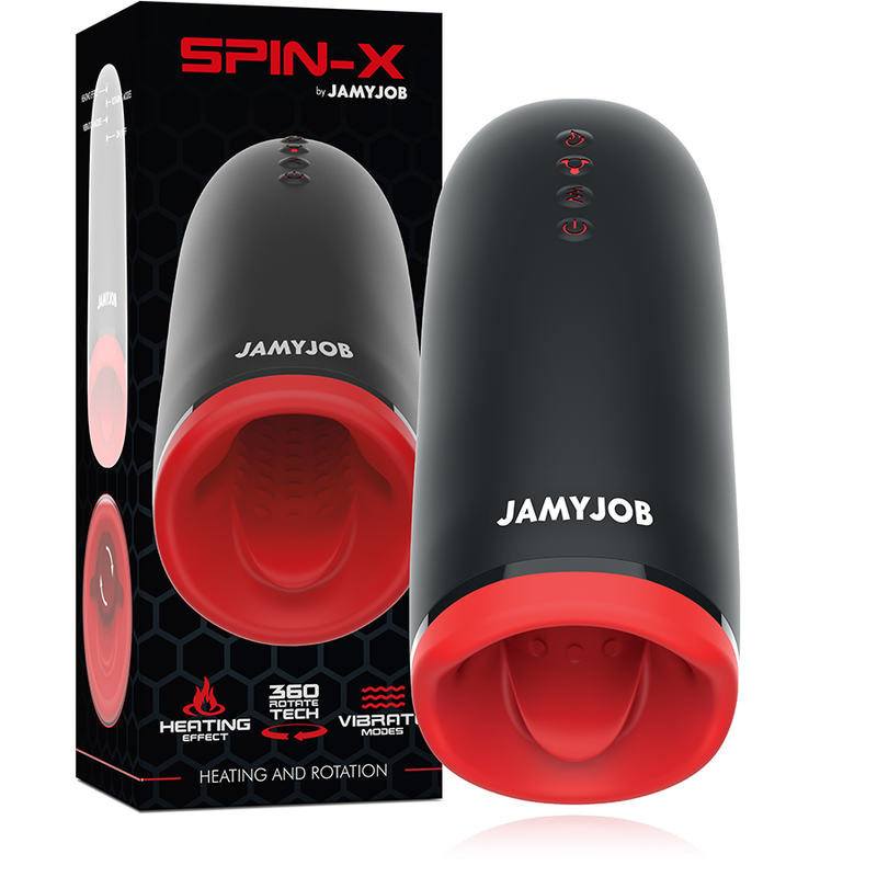JAMYJOB Spin-X automaattinen masturbaattori miesten seksilelu, pyörivä ja realistinen seksiväline.