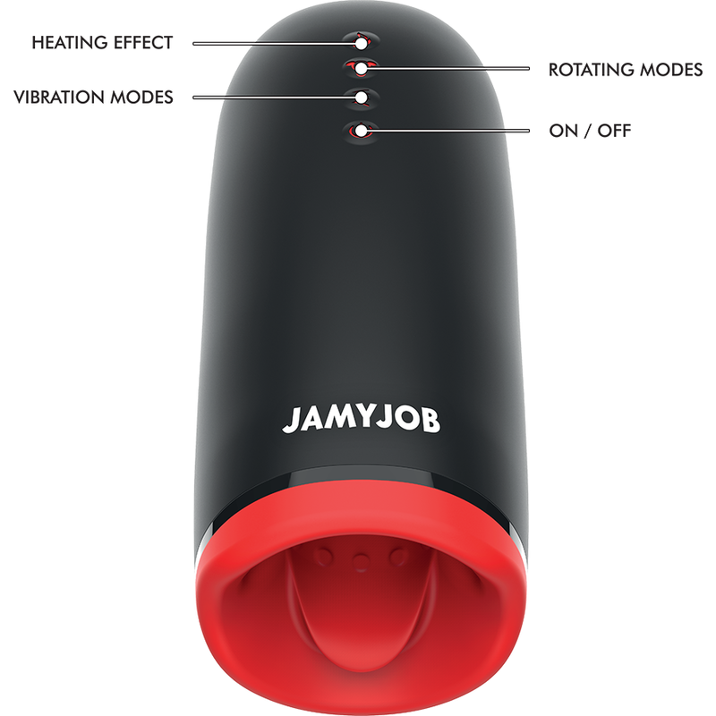 JAMYJOB Spin-X miehen masturbaattori, pyörivä seksilelu, realistinen muoto ja pehmeä materiaali.