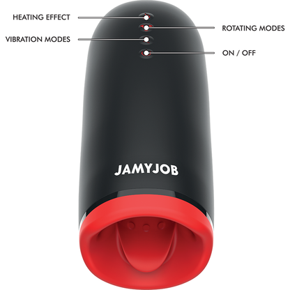 JAMYJOB Spin-X miehen masturbaattori, pyörivä seksilelu, realistinen muoto ja pehmeä materiaali.