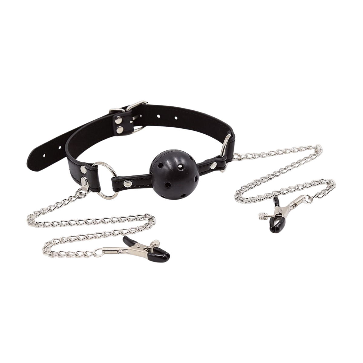 Pleasurez BDSM suupallo ja nänni puristimet, metalliset ja kiristävät, sopivat kinky leikkeihin.
