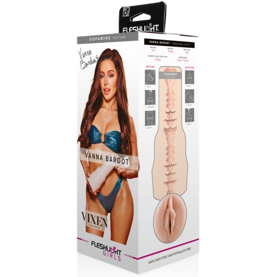 VANNA BARDOT Fleshlight miesten seksilelu Fleshlight Girls -realistinen naisen vartalokuvio ja pehmeä tekstuuri