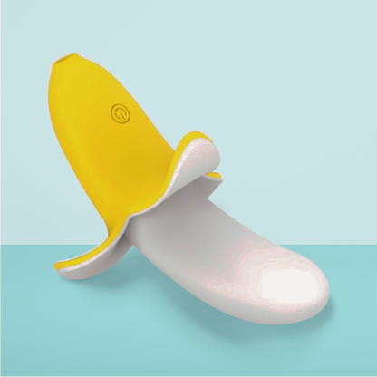 VIBRAATTORI BANAANI PLEASUREZ naisten seksilelu, keltainen, silkinpehmeä ja ergonominen muoto, varustettu vibraattorimoodilla.