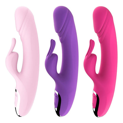 Pink G-spot vibrator from Pleasurez called Benny, designed for women, with a sleek shape and textured surface for enhanced pleasure.